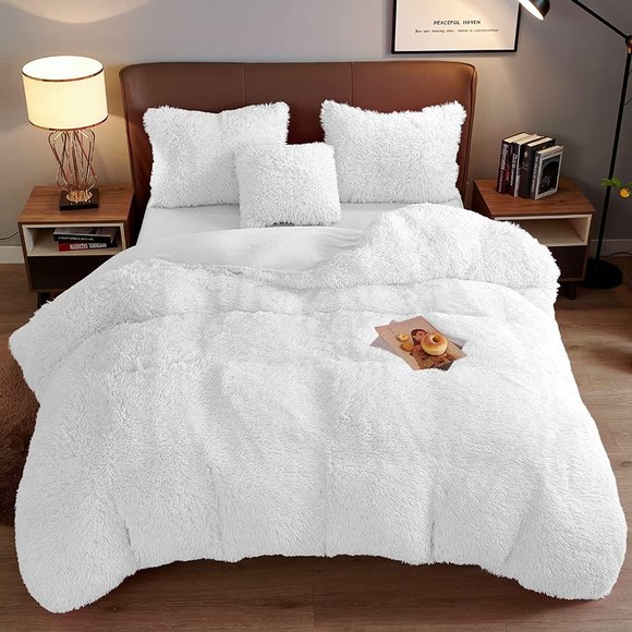 Other - New Plush Duvet Cover Set, Luxury Ultra Soft Duvet Cover Set Fluffy Plus…